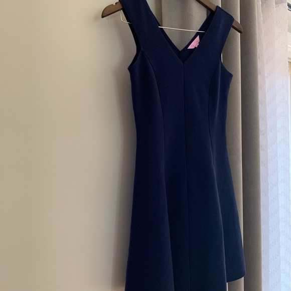 Lilly Pulitzer Dahlia Fit & Flare Navy Dress - Picture 3 of 9
